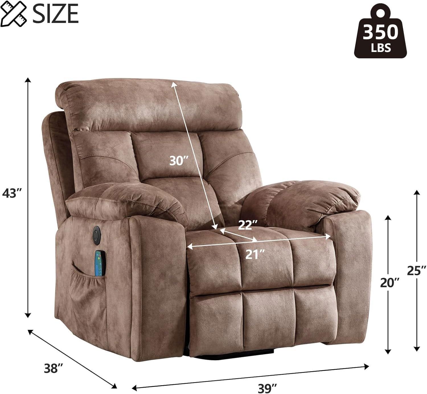 Power Lift Recliner Chair with Massage and Heat for Living Room