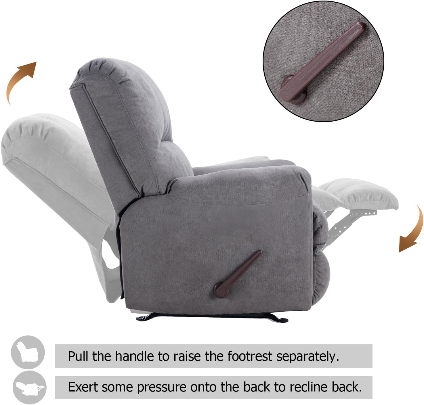 Manual Rocker Recliner Chair for Living Room