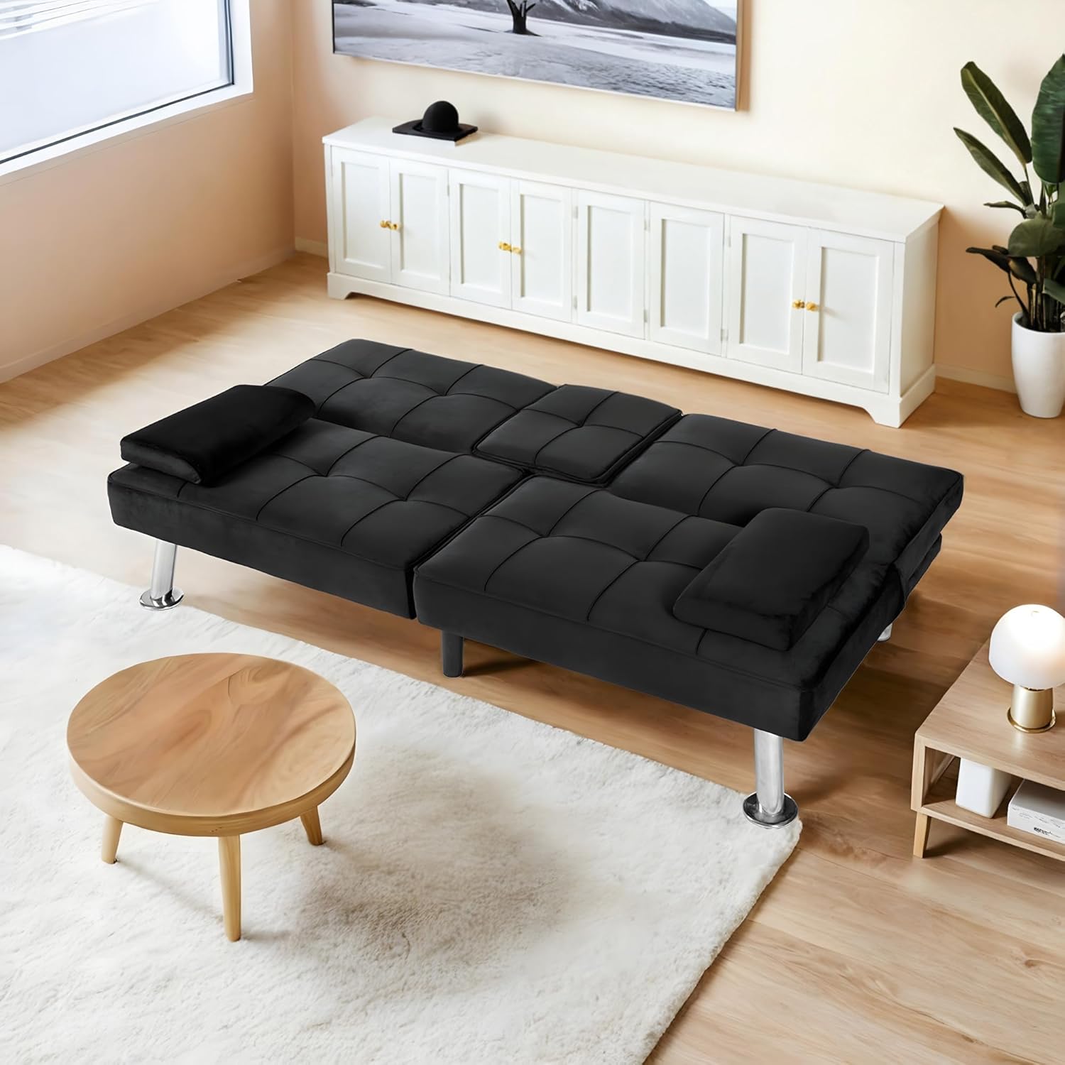 Adjustable Futon Sofa Bed for Living Room
