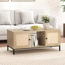 Modern Coffee Table with Storage - Natural Oak