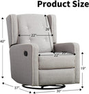 Manual Swivel Rocker Recliner Chair - Grey