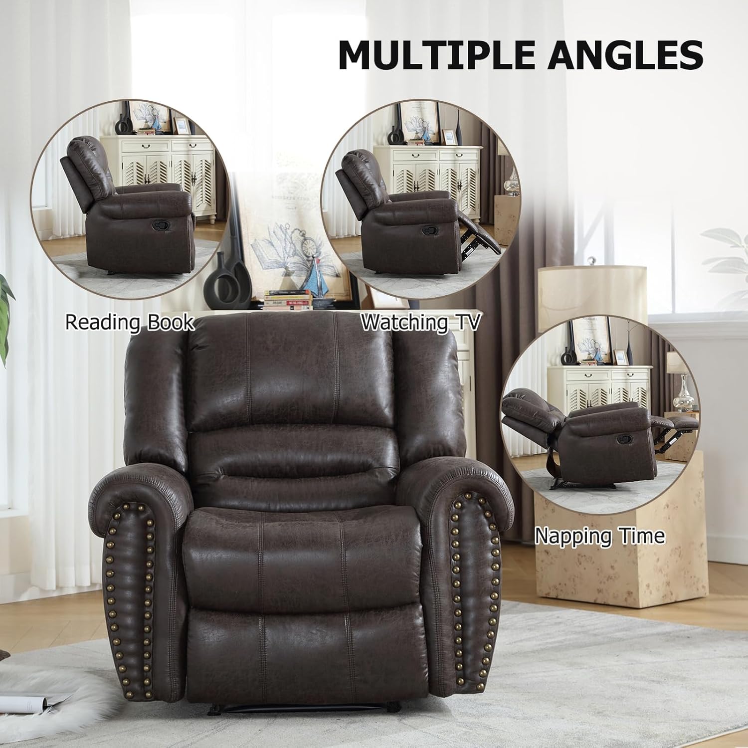Classic Manual Recliner Chair for Living Room