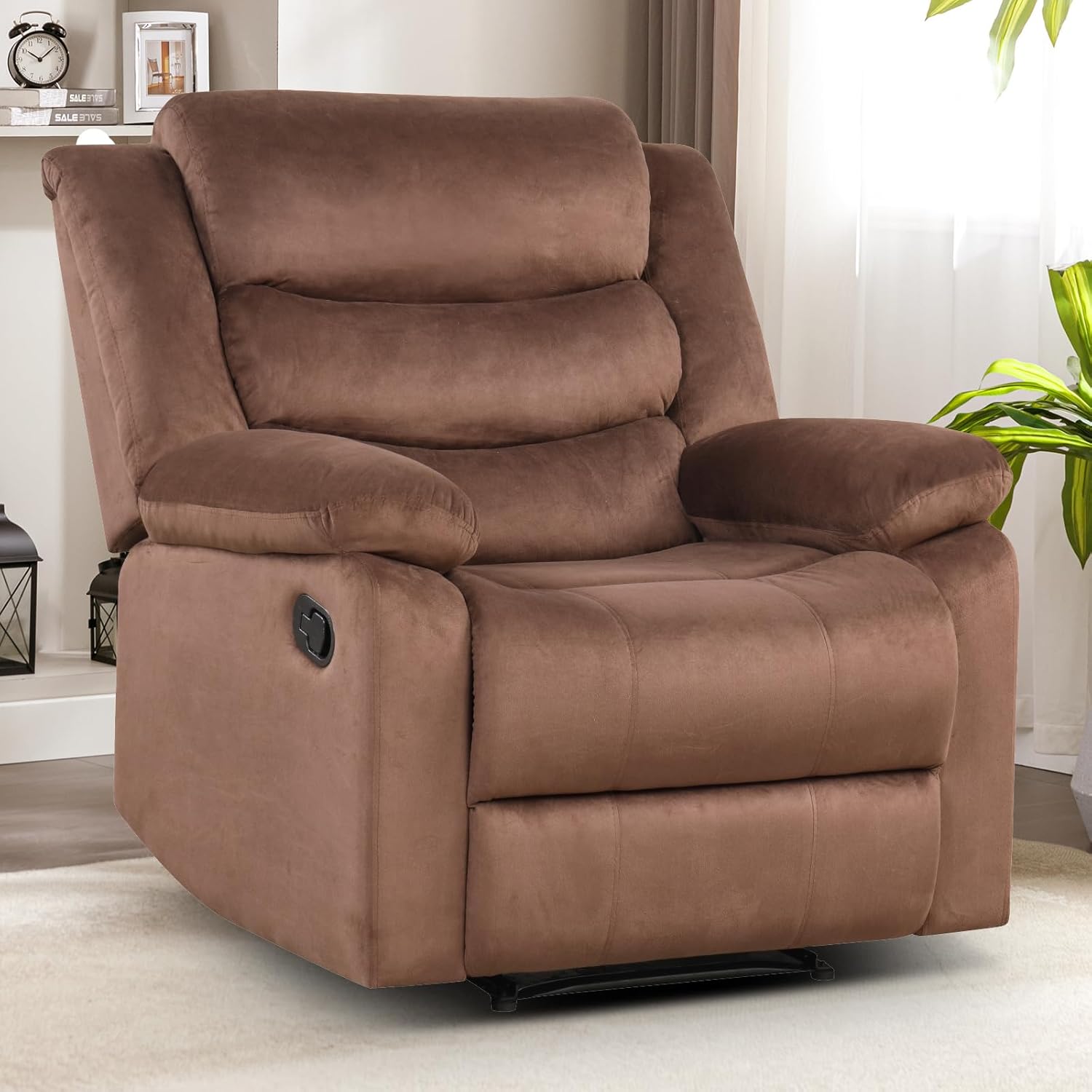 Manual Fabric Recliner Chair for Living Room