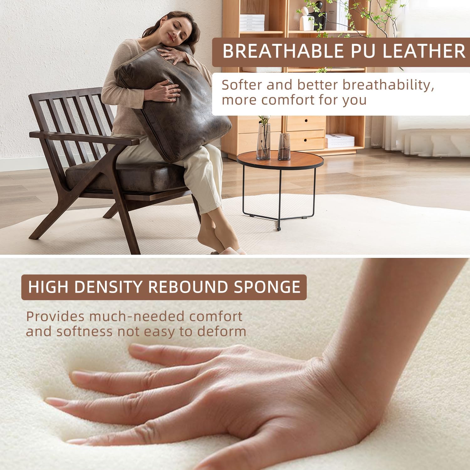 Foam Lounge Accent Chair Upholstered Chair for Living Room