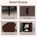 Mid-Century Side Coffee Table with Charging Station - Walnut