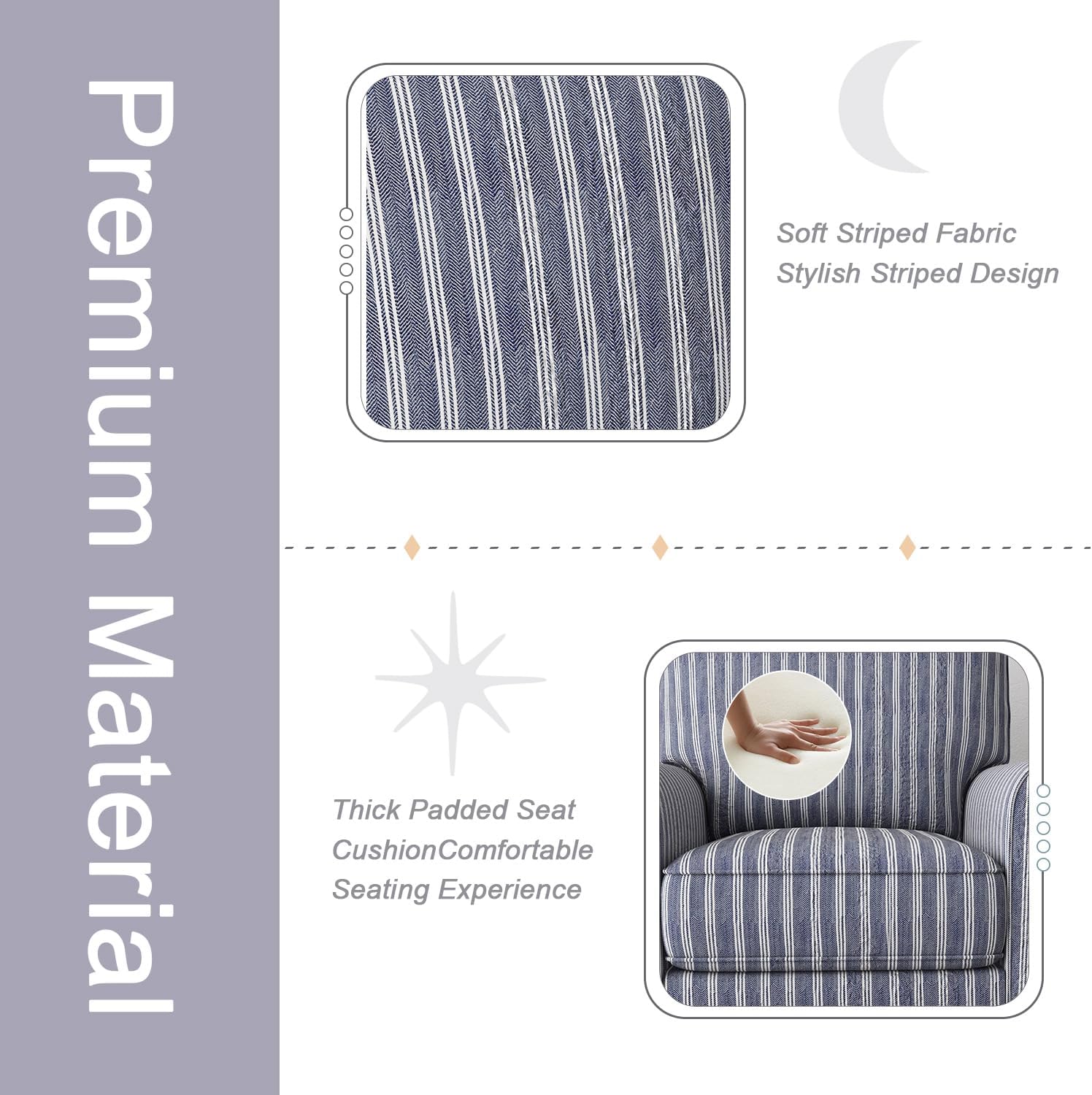 Swivel Accent Chair Upholstered Armchair for Living Room