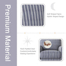 Modern Swivel Accent Chair - Blue Stripe