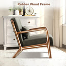 Mid Century Accent Chair with Cushion & Armrests – Green