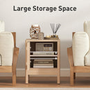 Modern Nightstand Set of 2 End Tables - Oak