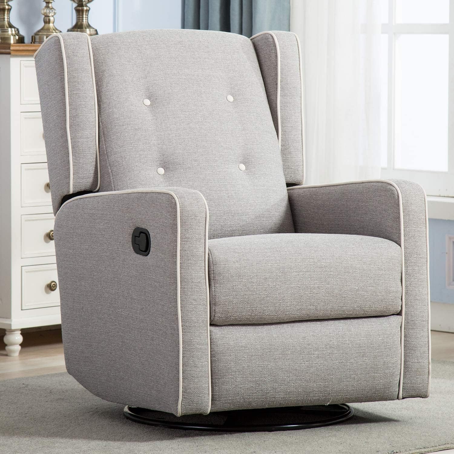 Manual Swivel Rocker Recliner Chair for Living Room
