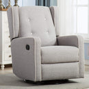 Manual Swivel Rocker Recliner Chair - Grey