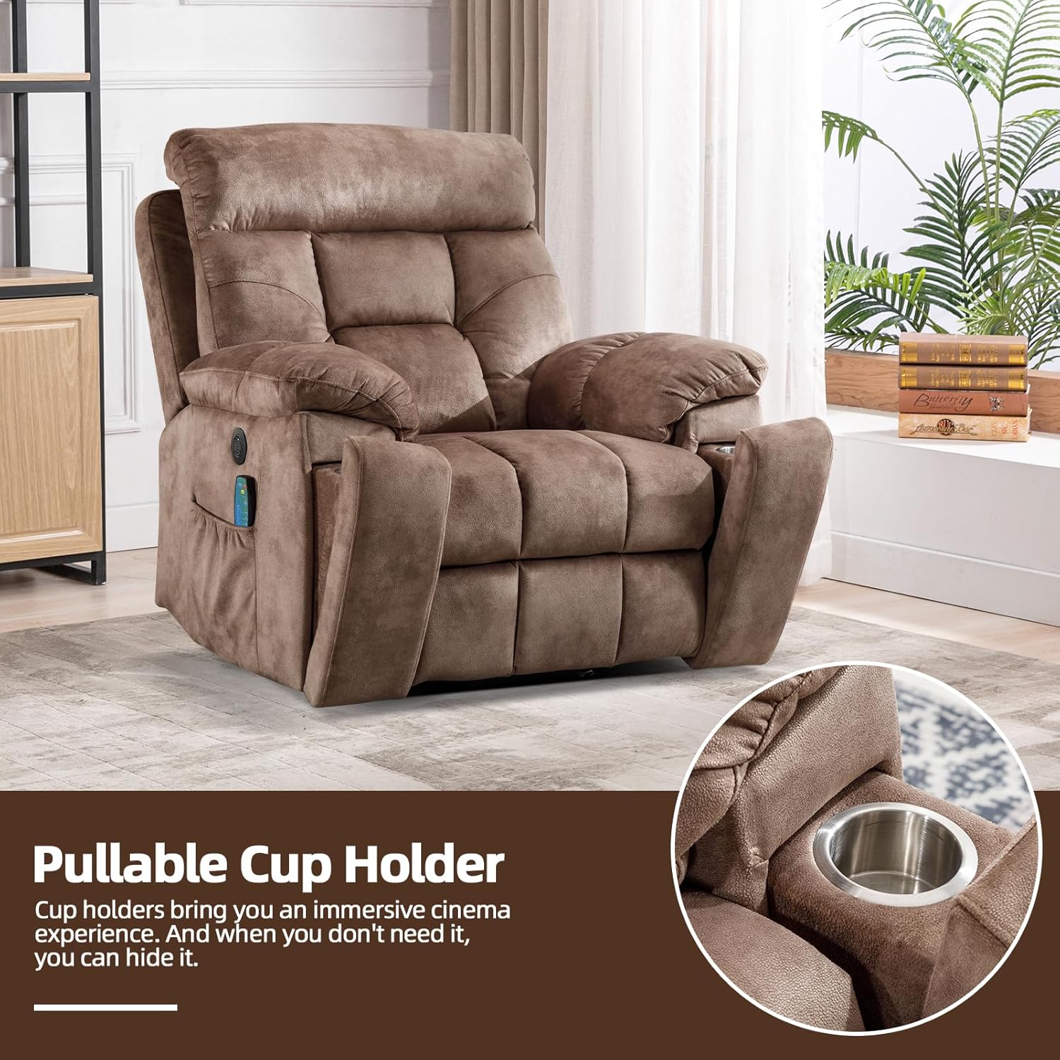 Power Lift Recliner Chair with Massage and Heat for Living Room