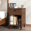 Mid-Century End Table with Drawer - Walnut