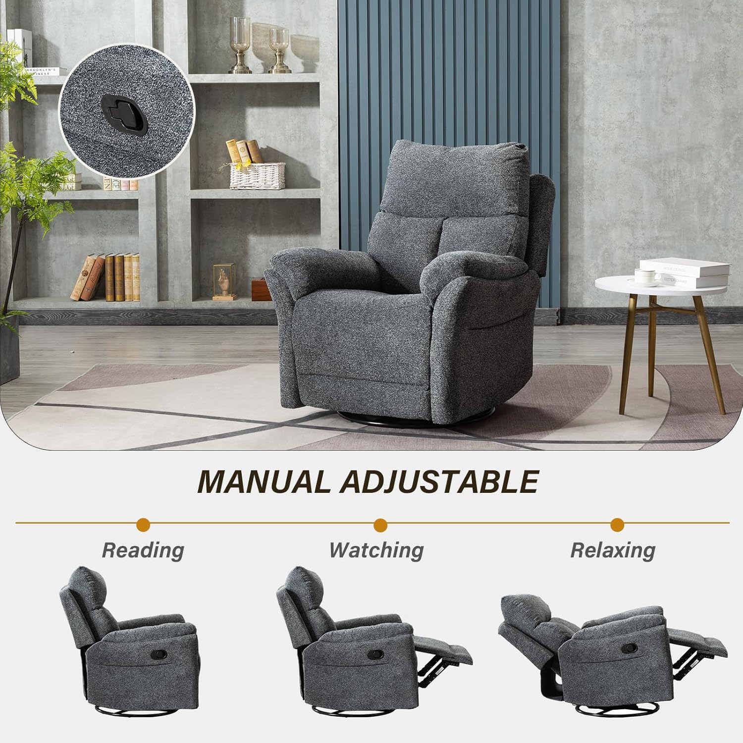 Swivel Rocker Recliner Chair for Living Room