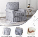 Modern Swivel Accent Chair - Blue Stripe
