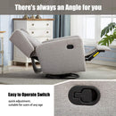 Manual Swivel Rocker Recliner Chair - Grey