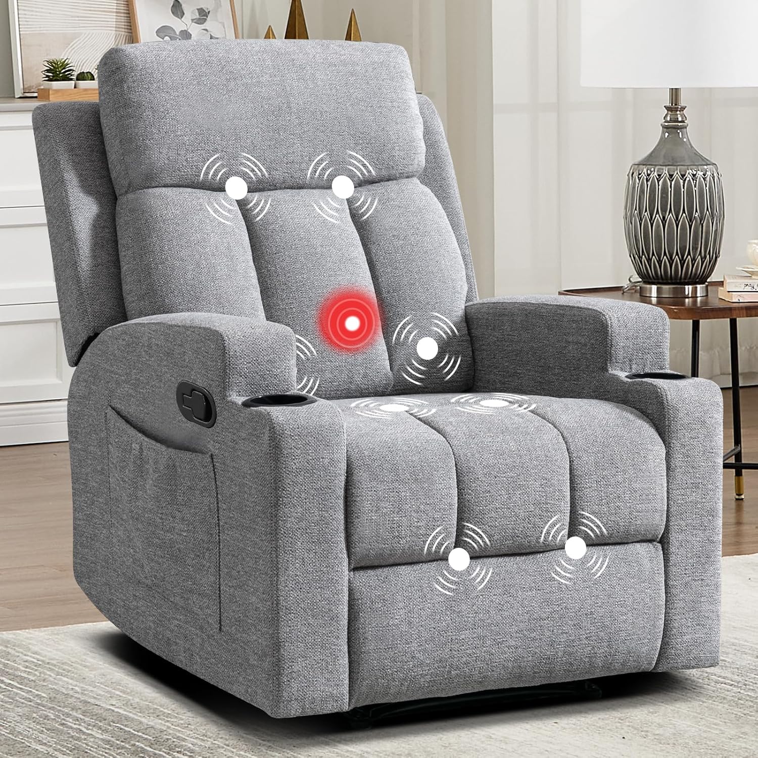 Recliner Chair with Massage and Heat for Living Room