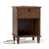 Mid-Century End Table with Drawer for Bedroom