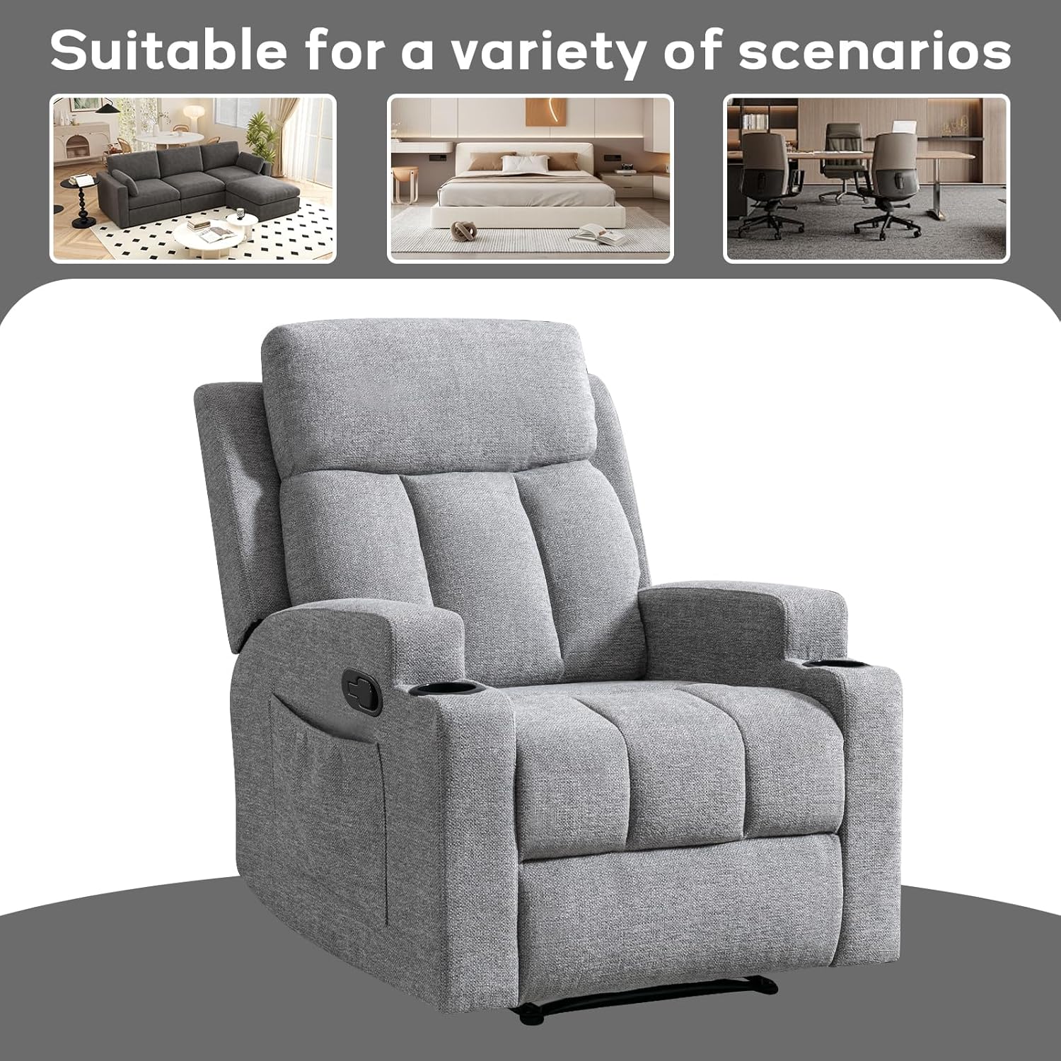 Recliner Chair with Massage and Heat for Living Room