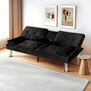 Adjustable Futon Sofa Bed - Black