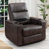 Power Recliner Chair PU Leather with USB and Cup Holders for Living Room
