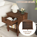 Mid-Century End Table with Drawer - Walnut