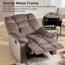 Manual Recliner Single Sofa Chair with Armrests - Brown