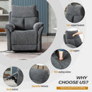 Swivel Rocker Recliner Chair for Nursery & Living Room - Smoky Grey