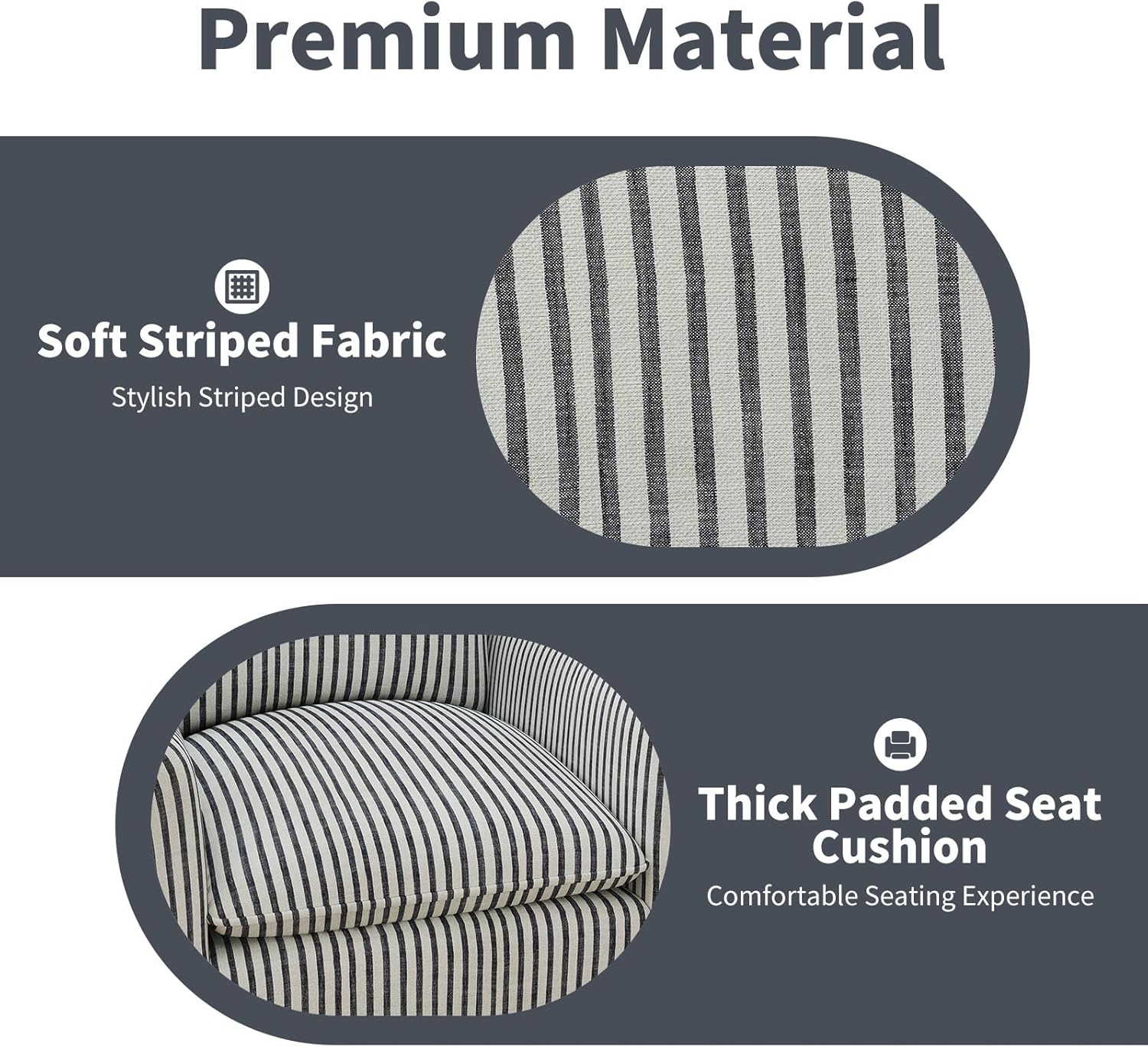 Swivel Accent Chair Upholstered Armchair for Living Room