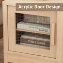 Modern Nightstand Set of 2 End Tables - Oak