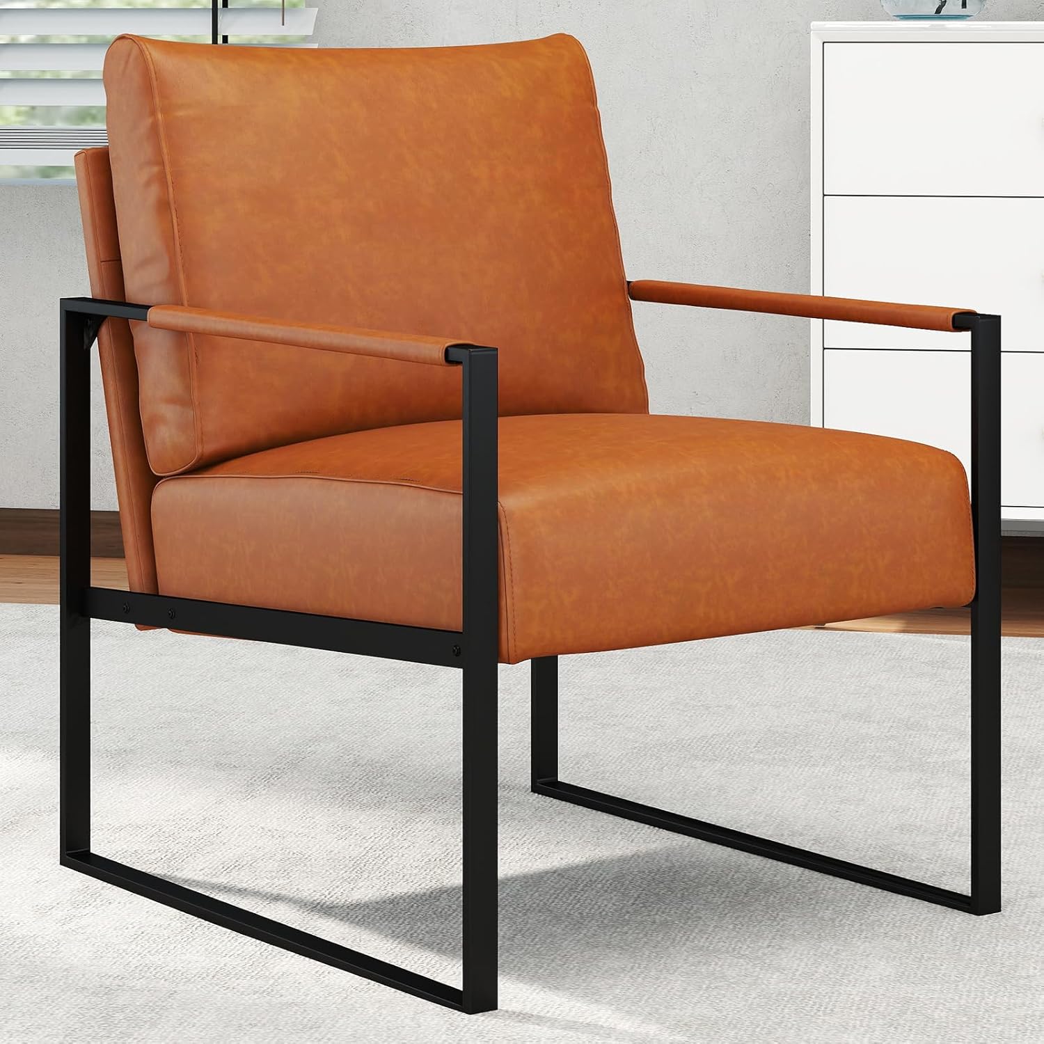 Fixed Accent Armchair Upholstered Chair for Living Room