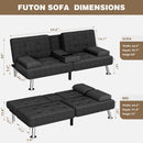 Adjustable Futon Sofa Bed - Black