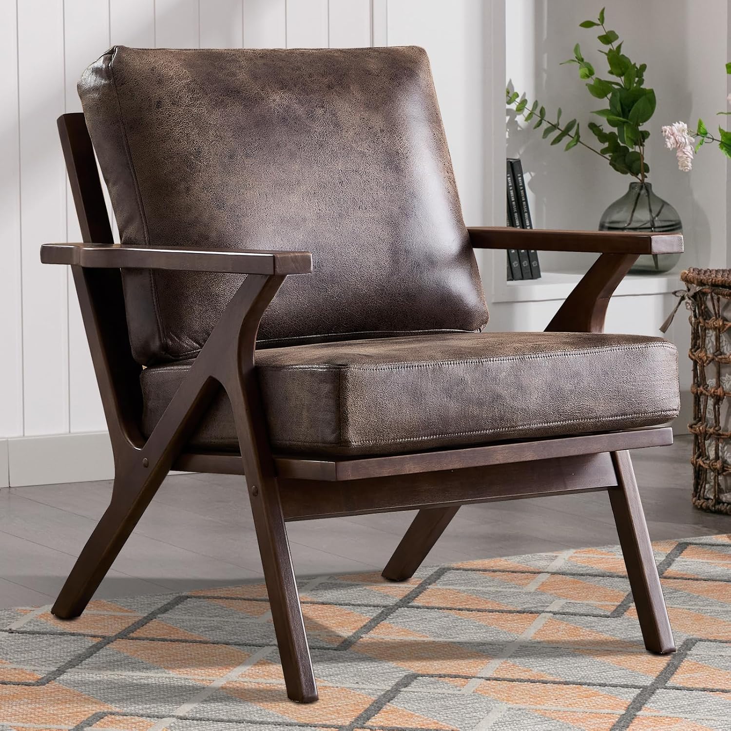 Foam Lounge Accent Chair Upholstered Chair for Living Room