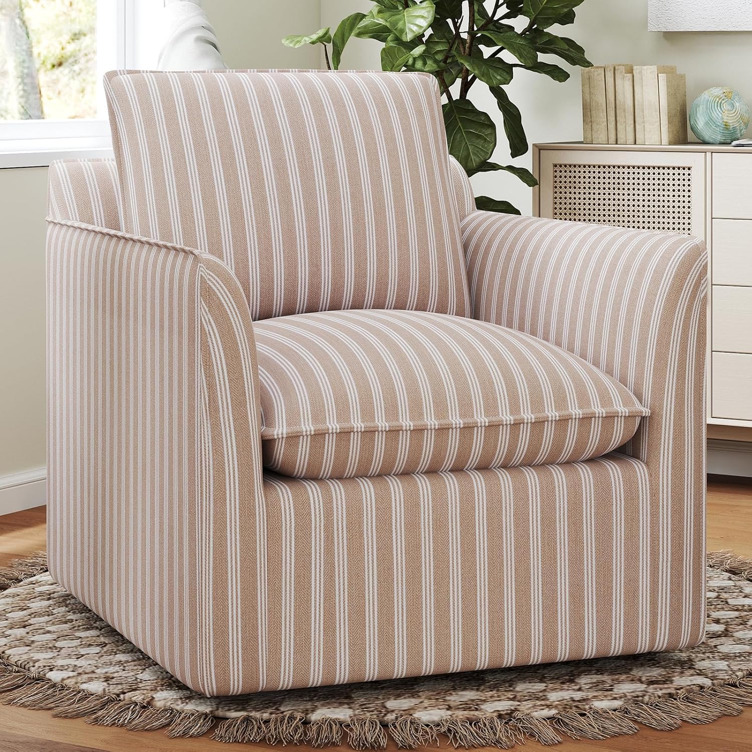 Swivel Accent Chair Upholstered Armchair for Living Room
