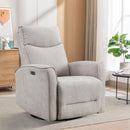 Power Swivel Recliner with Rocker & USB Port - Grey