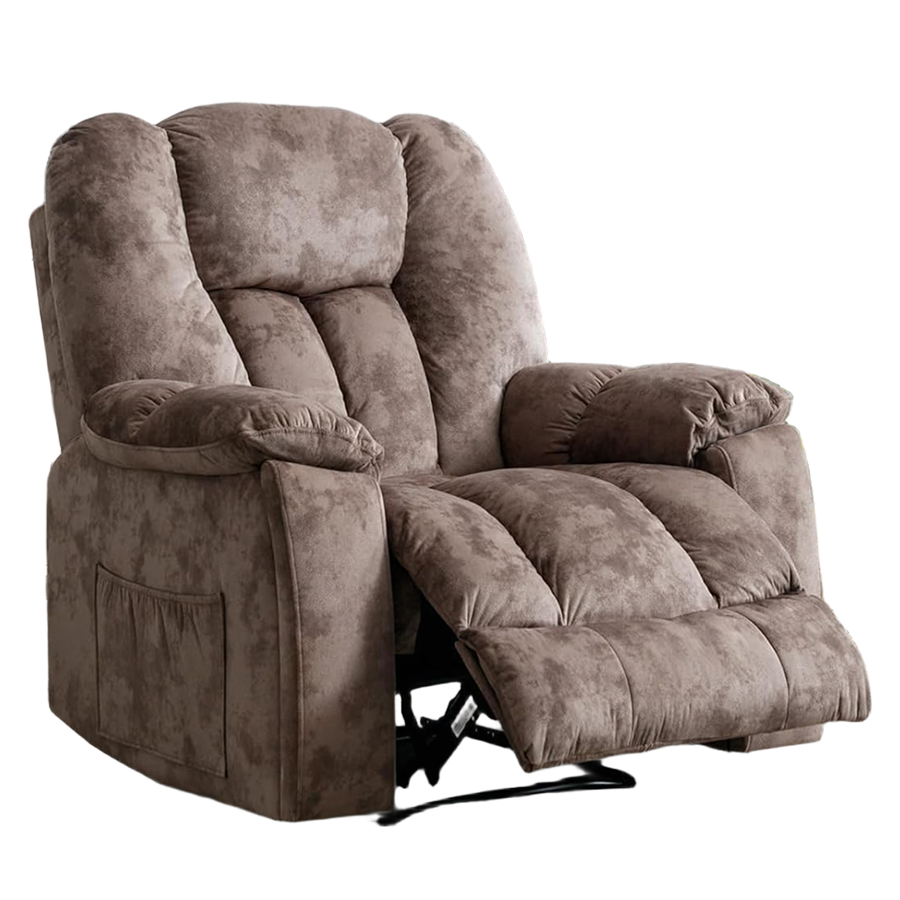 Manual Recliner Chair with Massage and Heat for Living Room