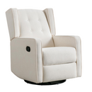 Manual Swivel Rocker Recliner Chair - White