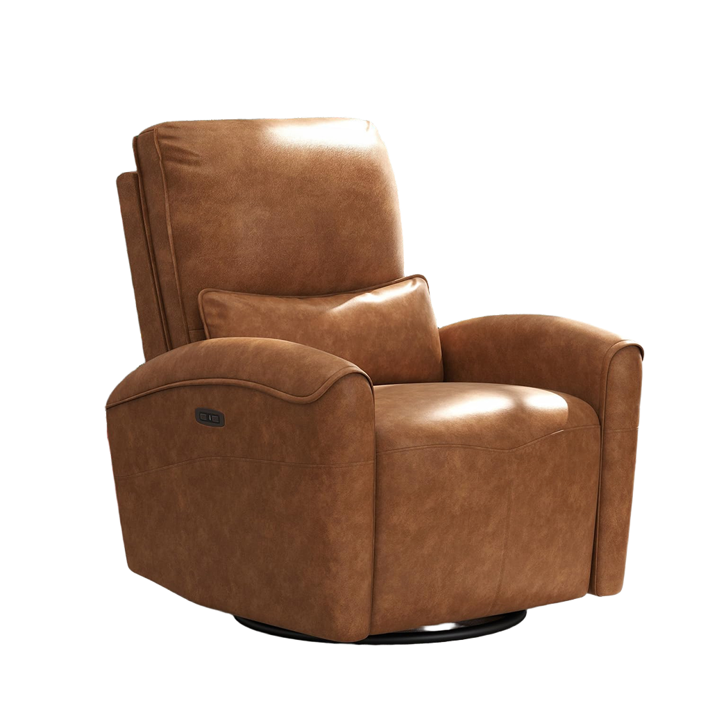 Power Swivel Glider Recliner Chair with USB for Living Room