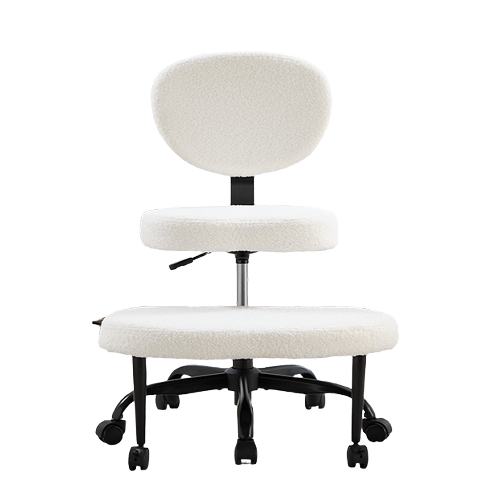 Ergonomic Cross-Legged Office Chair with 360° Swivel for Home Office