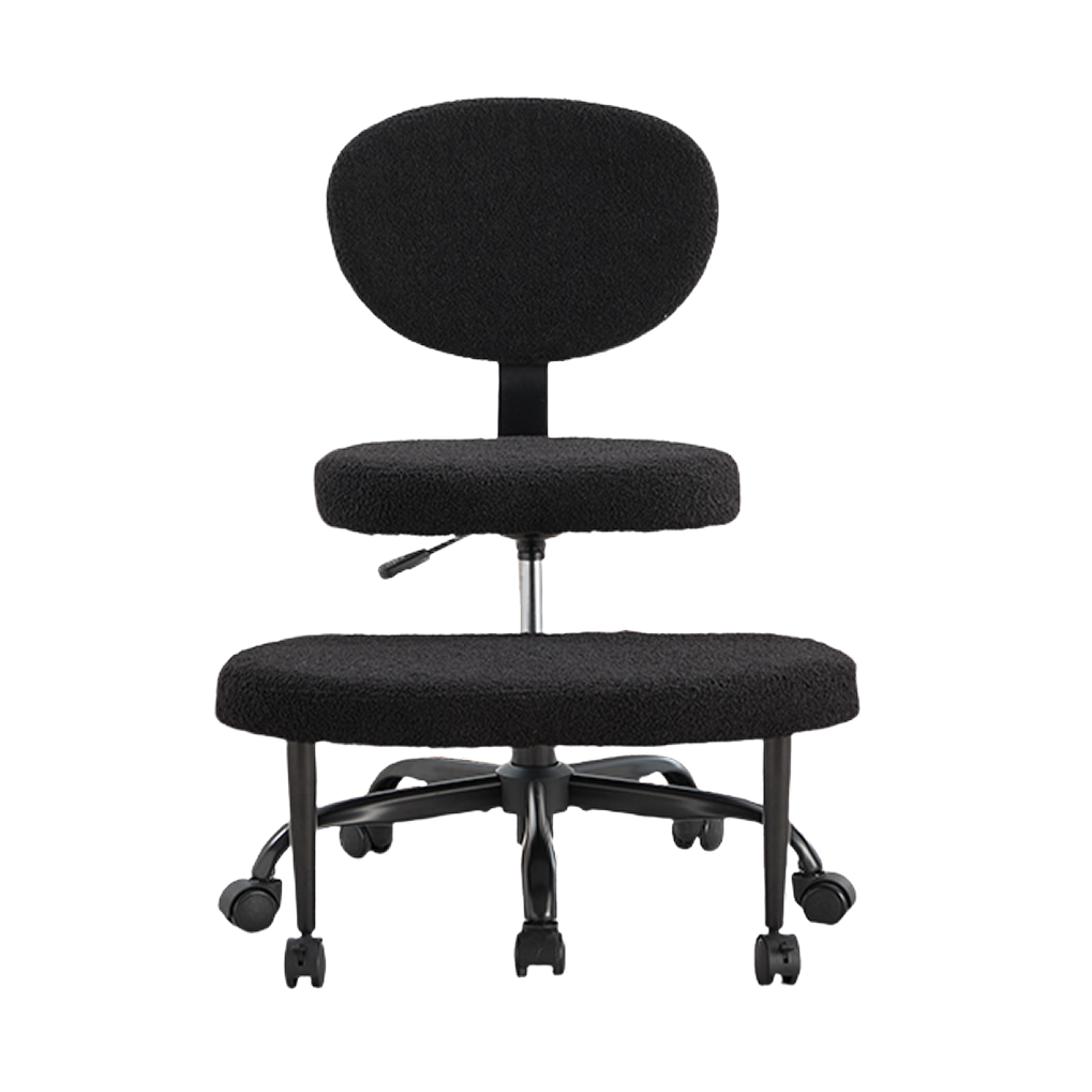 Ergonomic Cross-Legged Office Chair with 360° Swivel for Home Office