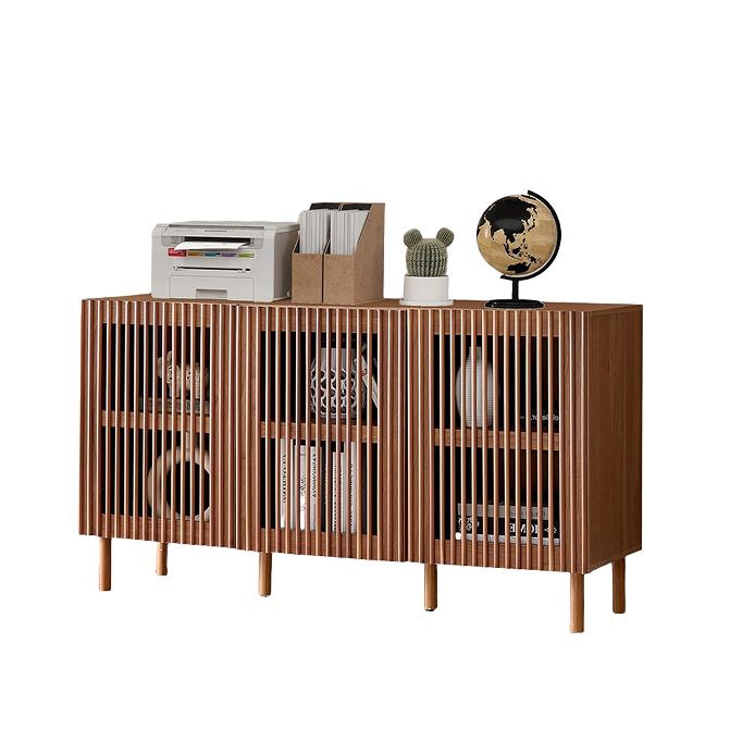 Modern Credenza Storage Cabinet with Adjustable Shelves for Living Room