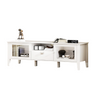 Modern TV Stand with Glass Doors for 65–70