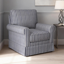 Modern Swivel Accent Chair - Blue Stripe