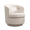 Swivel Barrel Accent Chair with Pillow for Living Room