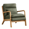 Mid-Century Linen Accent Chair with Lumbar Pillow for Living Room