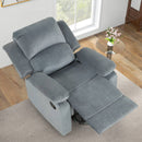 Velvet Massage Manual Recliner Chair - Blue