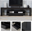 Glossy TV Stand, Wood Media Storage Console Cabinet