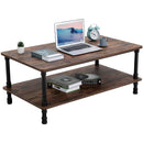 Industrial Coffee Table Cocktail Table with Steel Frame Legs