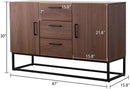 Buffet table kitchen locker with three drawers