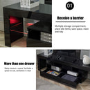 Glossy TV Stand, Wood Media Storage Console Cabinet